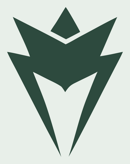 Bold Winged Crown Spike Trophy Badge #e8efe9/#2d4a3e