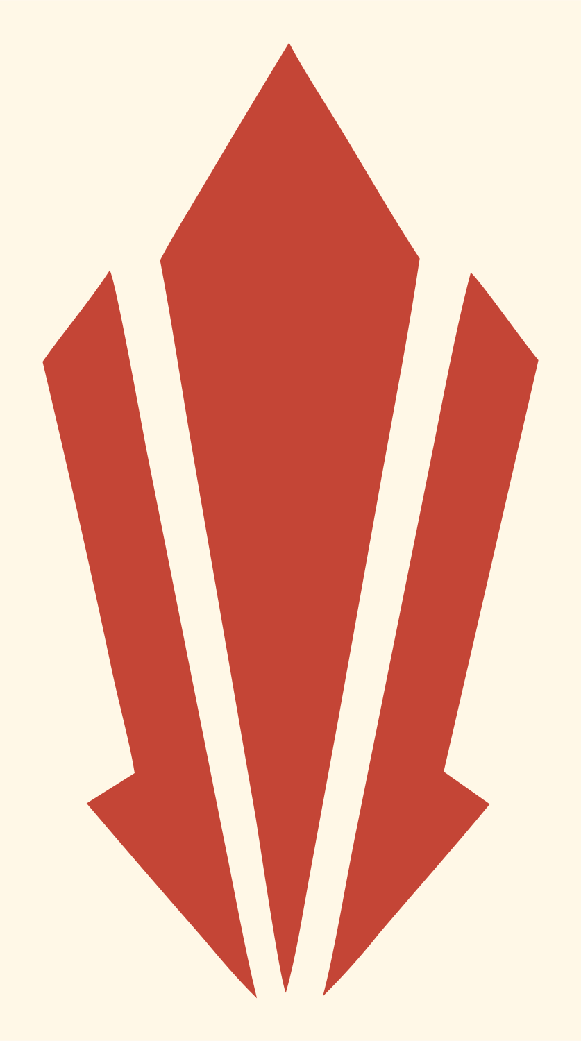Industrial Triple Blade Crystal Trophy Mark #fff8e7/#c44536