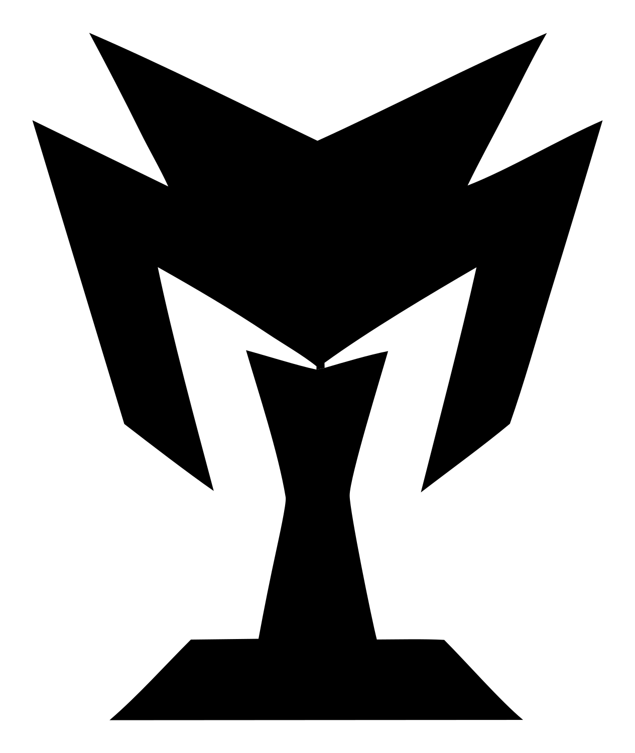 Industrial Razor Flame Trophy Icon #ffffff/#000000