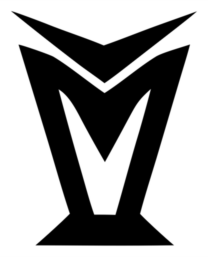 Industrial Angular M Shield Trophy Mark #ffffff/#000000