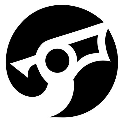Negative Space Spinning Whistle Circle Mark
