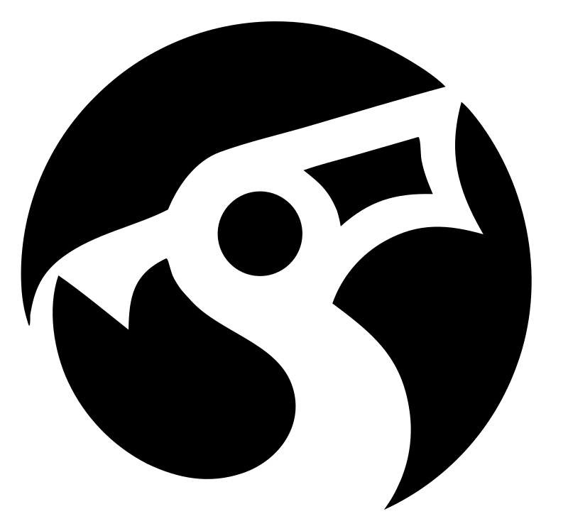 Negative Space Bold Whistle Circle Emblem