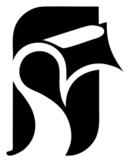 Negative Space Typographic Whistle Silhouette Mark