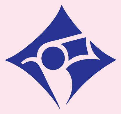 Negative Space Diamond Star Whistle Icon #fce4ec/#283593