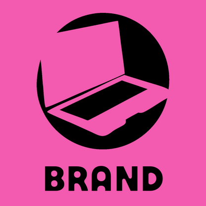Bold Circle Cutout Laptop Computer Badge preview