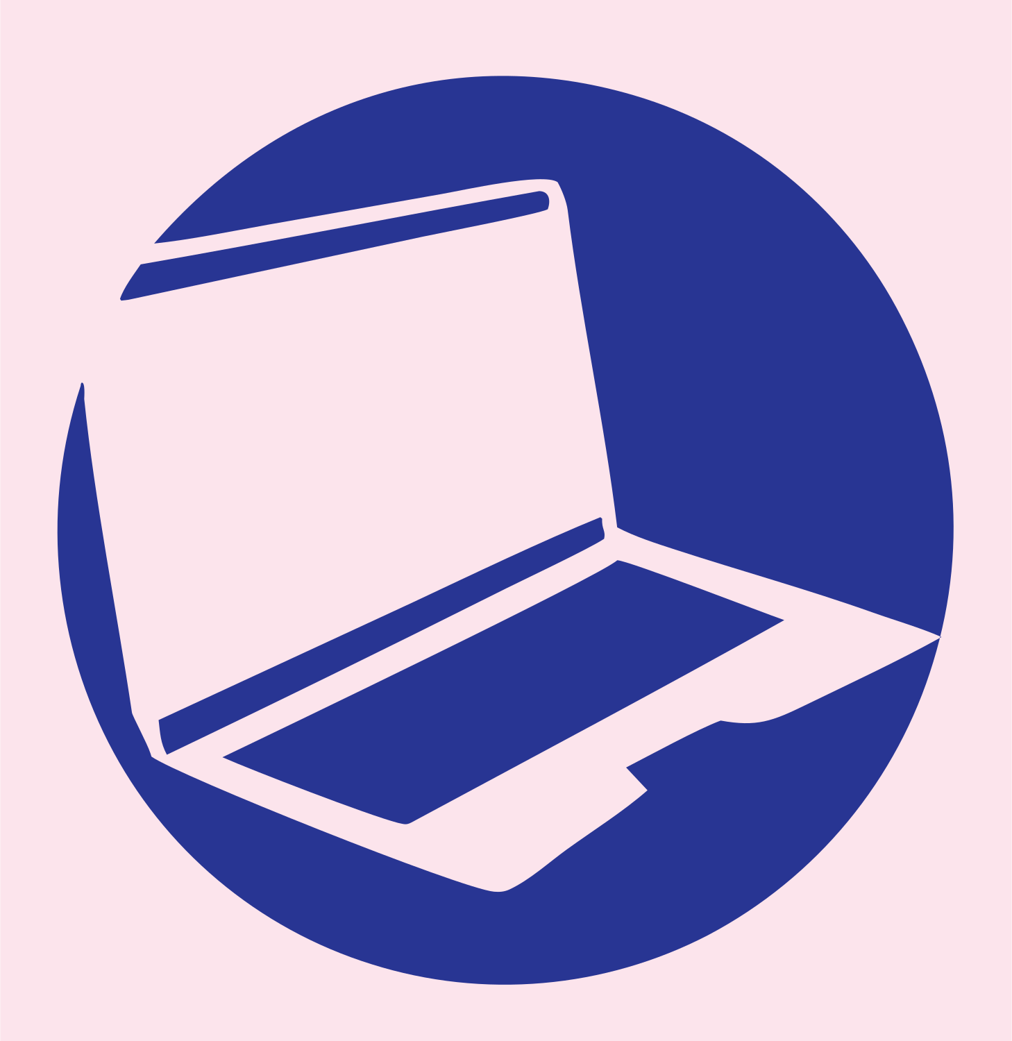 Laptop Isometric Bold Icon #fce4ec/#283593