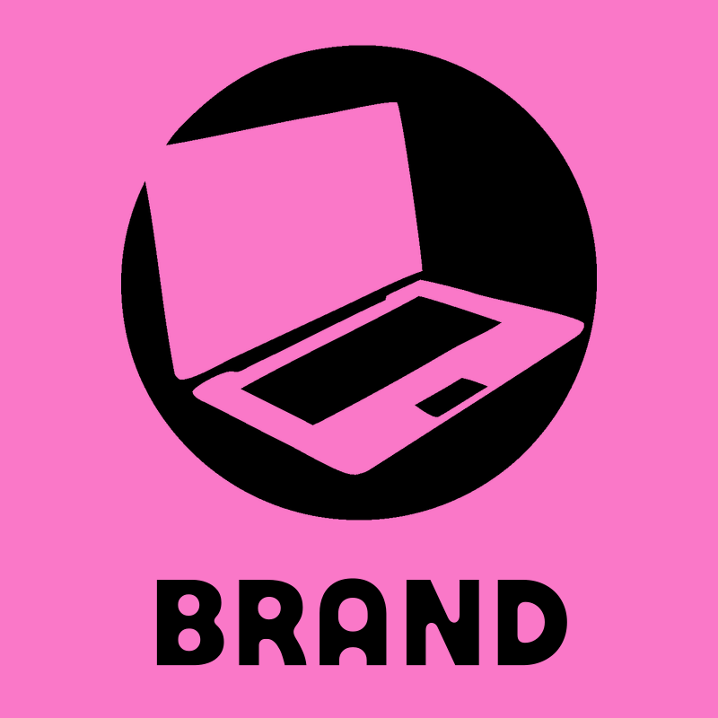 Cutout Tilted Laptop Screen Circle Emblem preview
