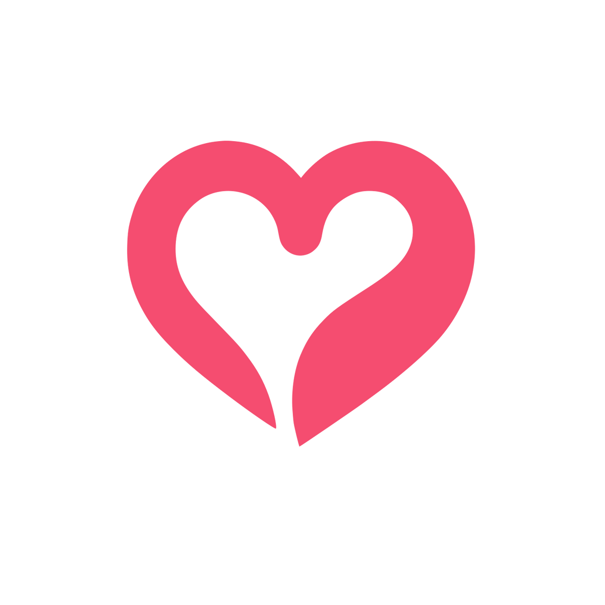 Simple Heart Logo #F54D70