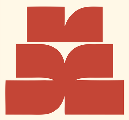 Bold Stacked Arch Smartphone Mark #fff8e7/#c44536