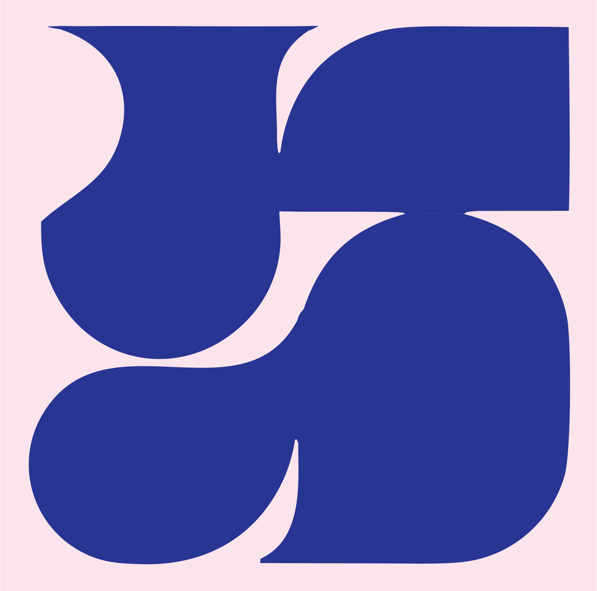Bold Pinwheel Smartphone Rotation Mark #fce4ec/#283593