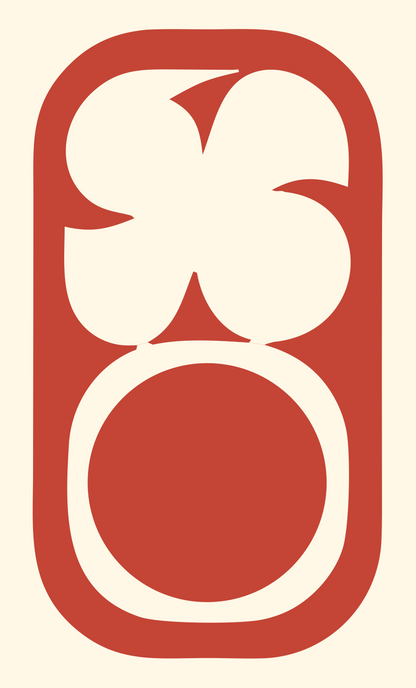 Flower Circle Smartphone Dual Mark #fff8e7/#c44536