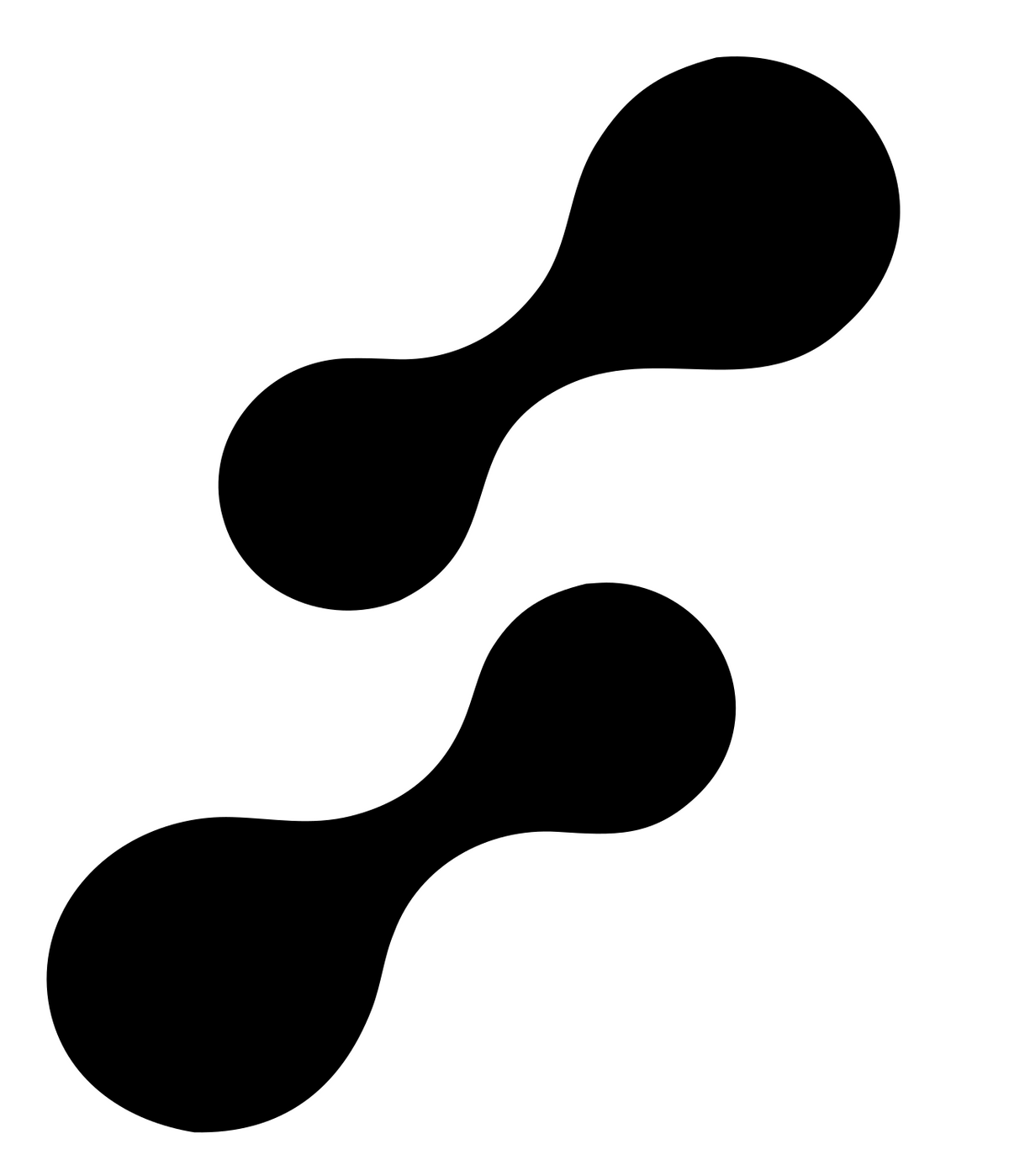 Dumbbell Connection Mark #ffffff/#000000
