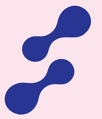 Dumbbell Connection Mark #fce4ec/#283593