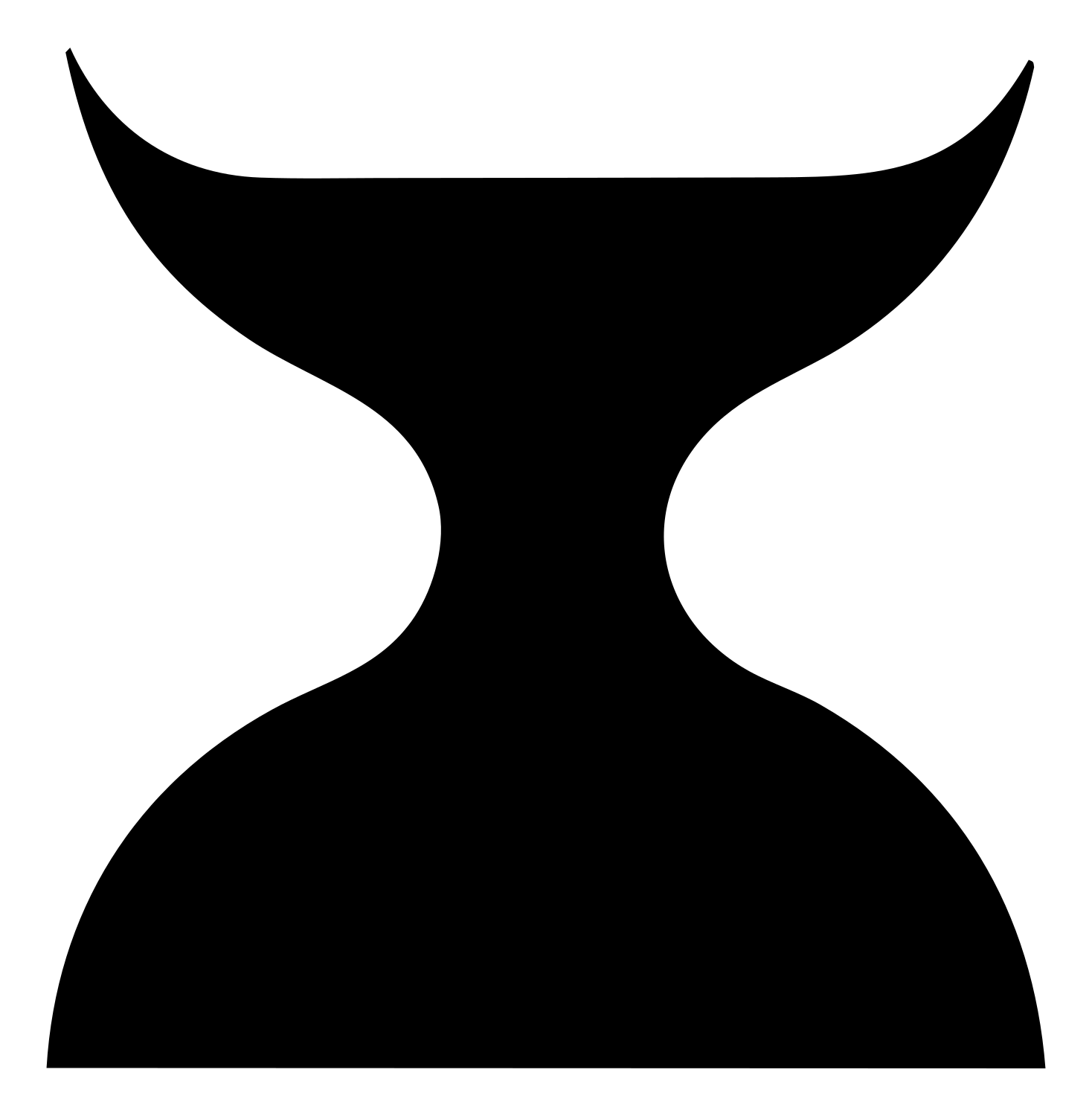 Hourglass Waist Pinch Smartphone Logo #ffffff/#000000