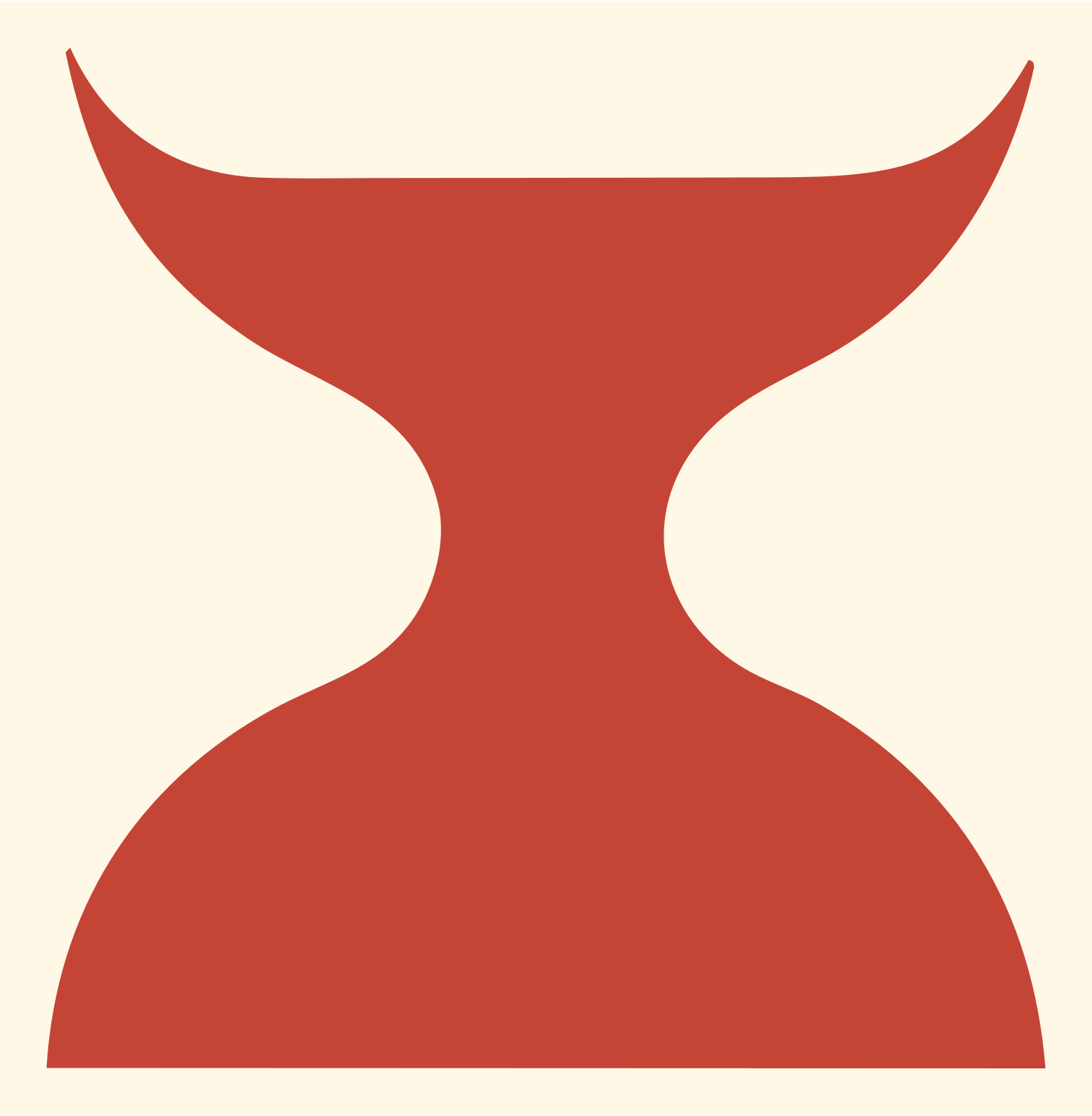 Hourglass Waist Pinch Smartphone Logo #fff8e7/#c44536