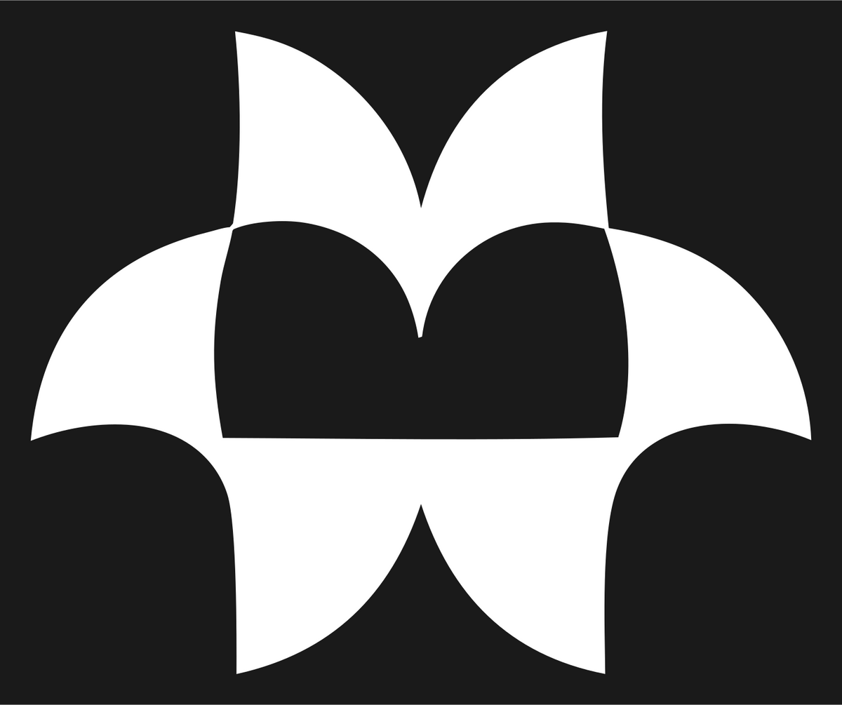 Bold Fleur Petal Mark #1a1a1a/#ffffff