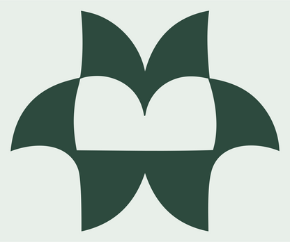 Bold Fleur Petal Mark #e8efe9/#2d4a3e