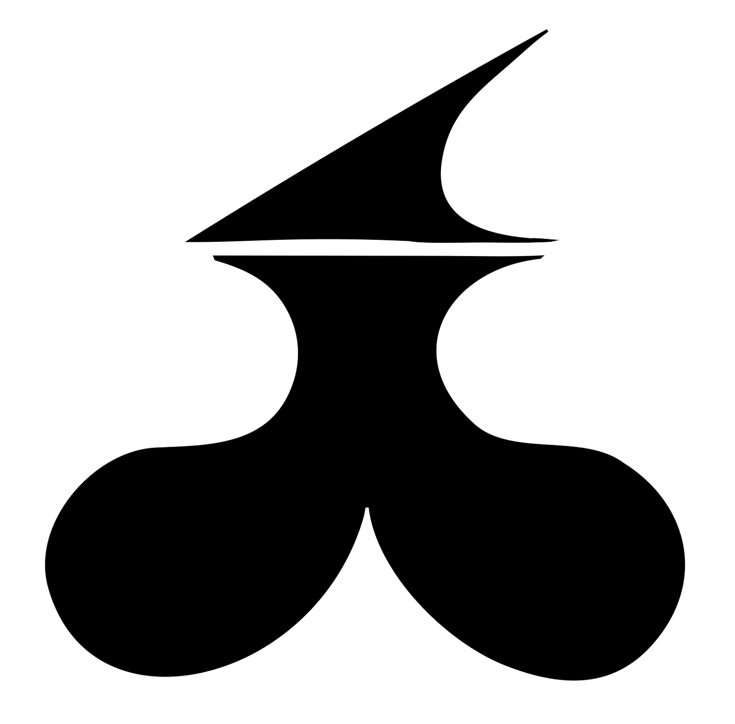 Bold Witch Hat Silhouette Abstract Mark #ffffff/#000000