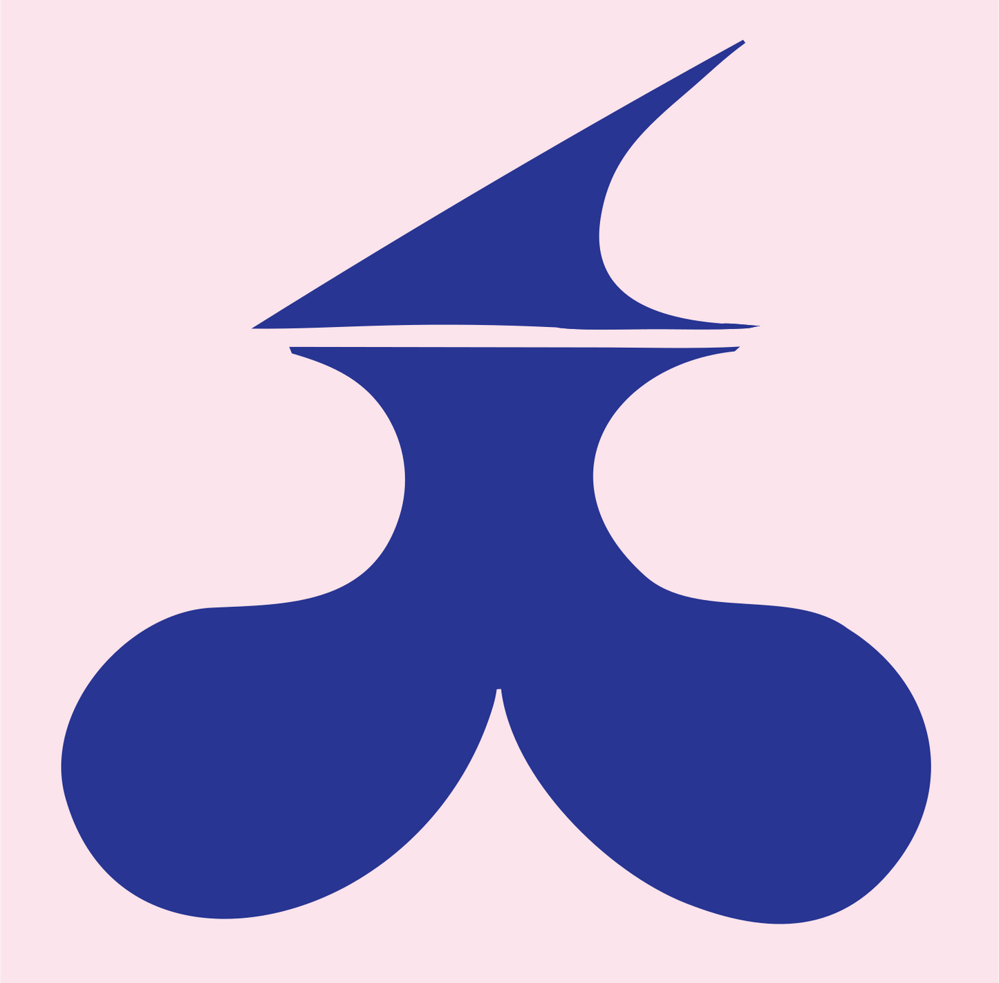 Bold Witch Hat Silhouette Abstract Mark #fce4ec/#283593