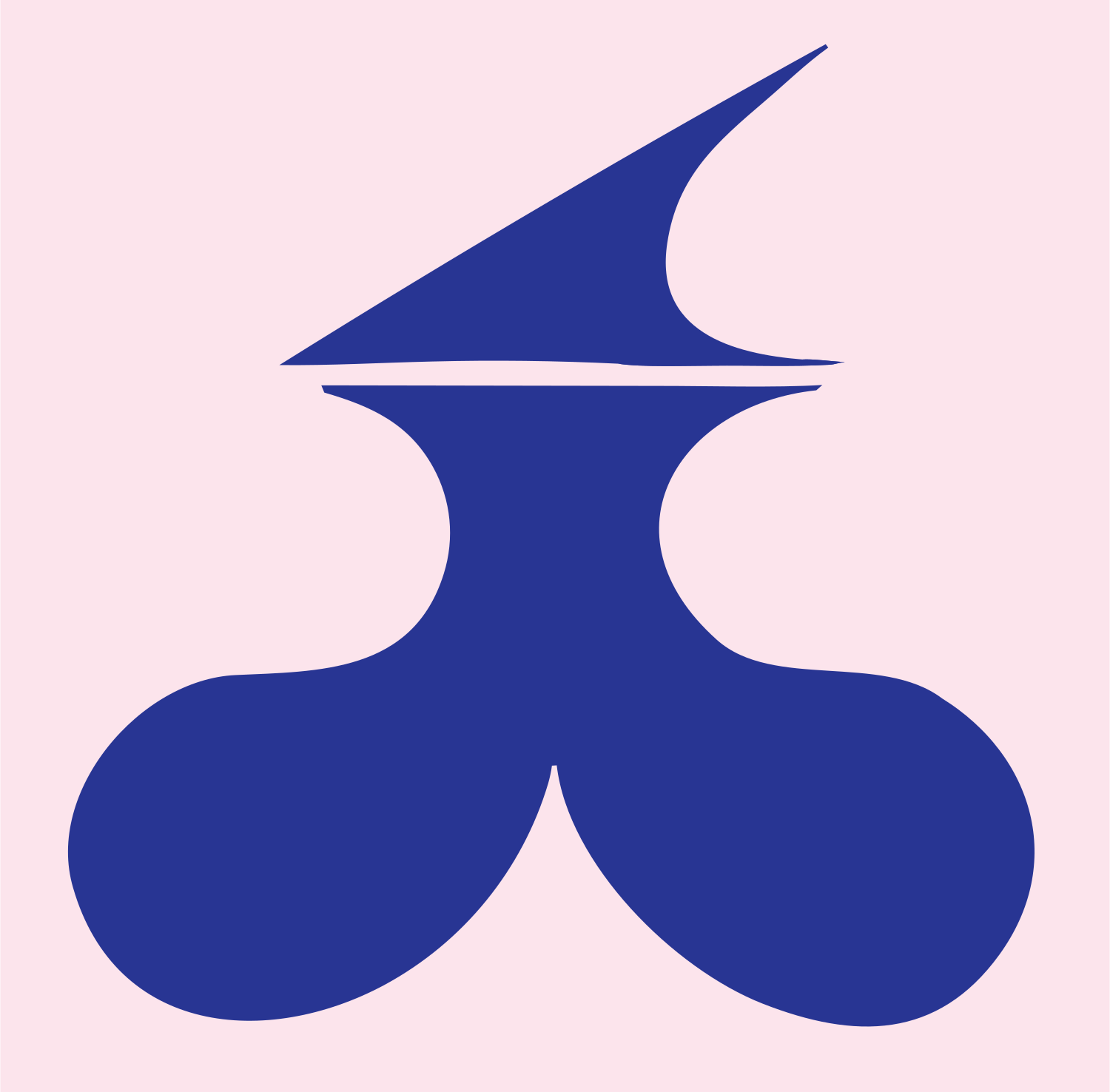 Bold Witch Hat Silhouette Abstract Mark #fce4ec/#283593