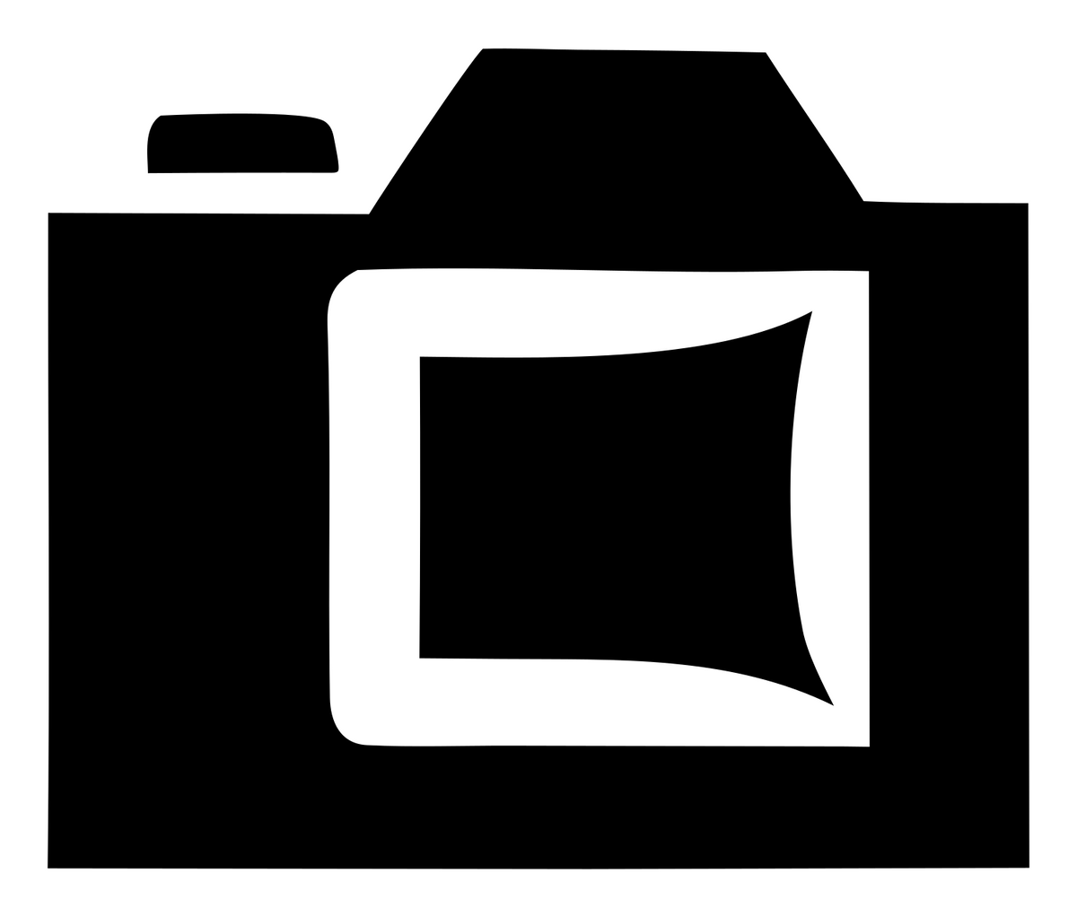 Bold Square Lens DSLR Camera Icon #ffffff/#000000