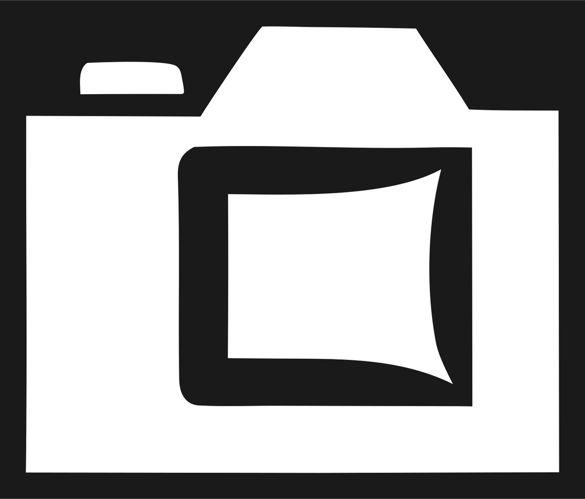 Bold Square Lens DSLR Camera Icon #1a1a1a/#ffffff