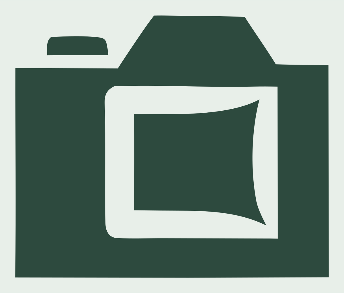 Bold Square Lens DSLR Camera Icon #e8efe9/#2d4a3e