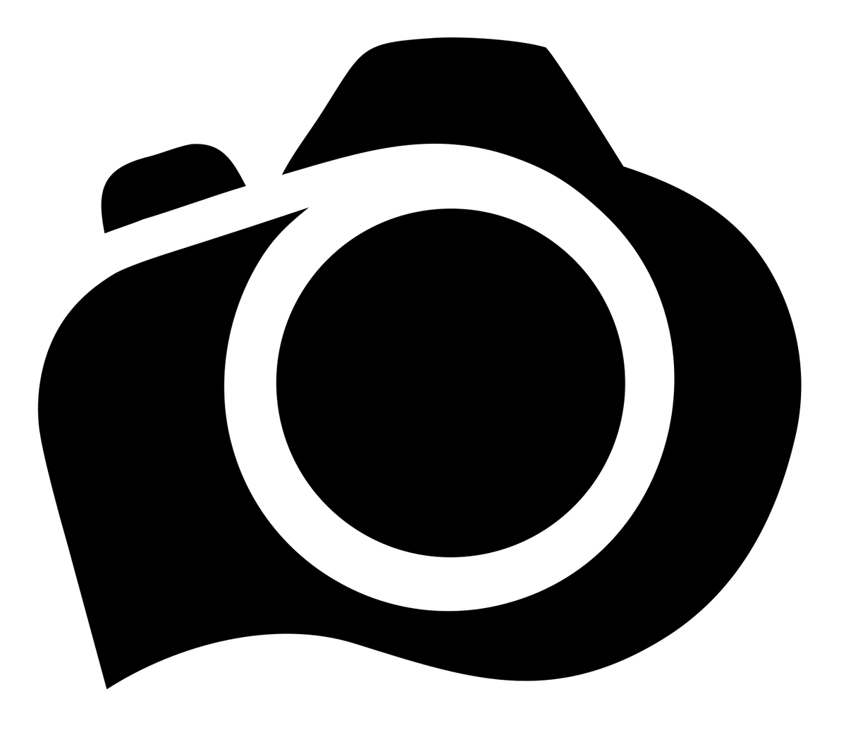 Solid Fill DSLR Camera Shutter Badge #ffffff/#000000