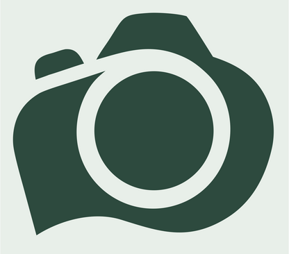 Solid Fill DSLR Camera Shutter Badge #e8efe9/#2d4a3e