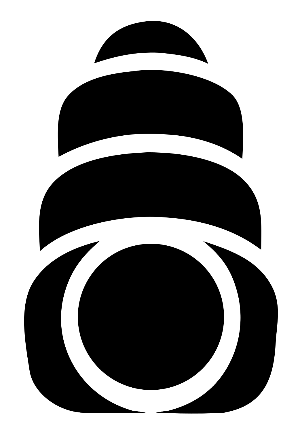 Stacked Rings Camera Body Tower Mark #ffffff/#000000
