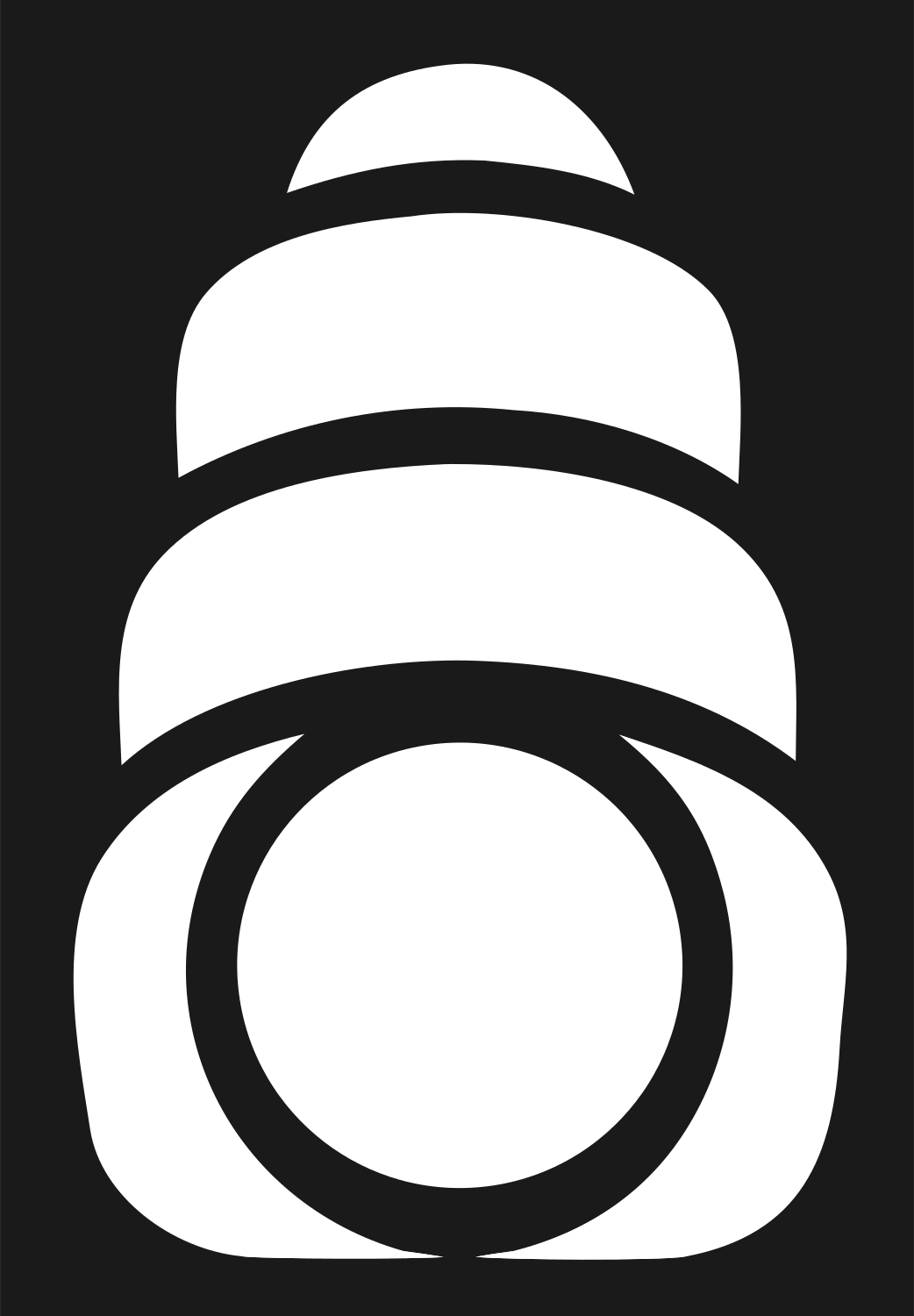 Stacked Rings Camera Body Tower Mark #1a1a1a/#ffffff