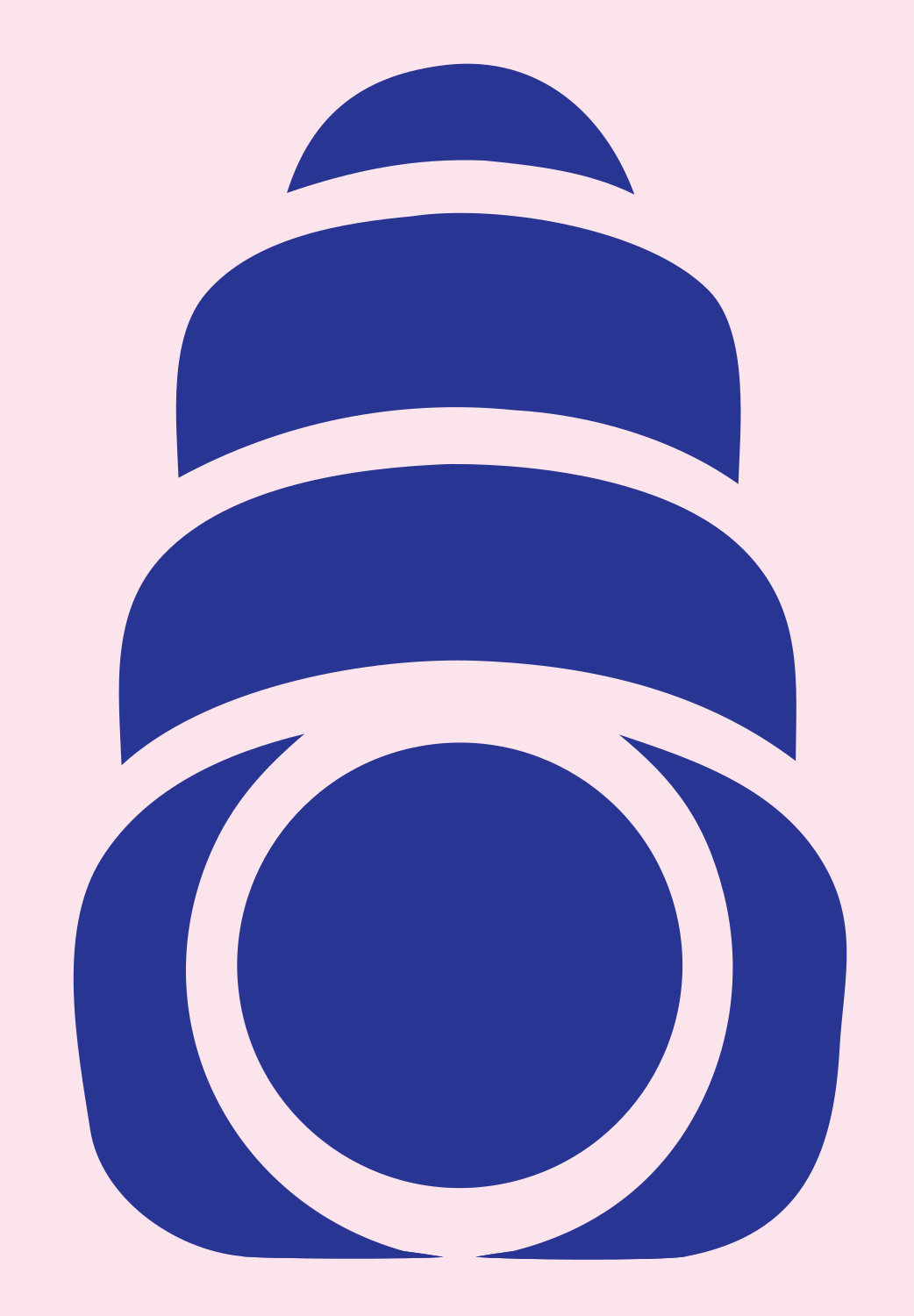 Stacked Rings Camera Body Tower Mark #fce4ec/#283593