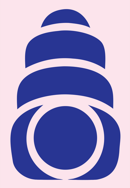 Stacked Rings Camera Body Tower Mark #fce4ec/#283593