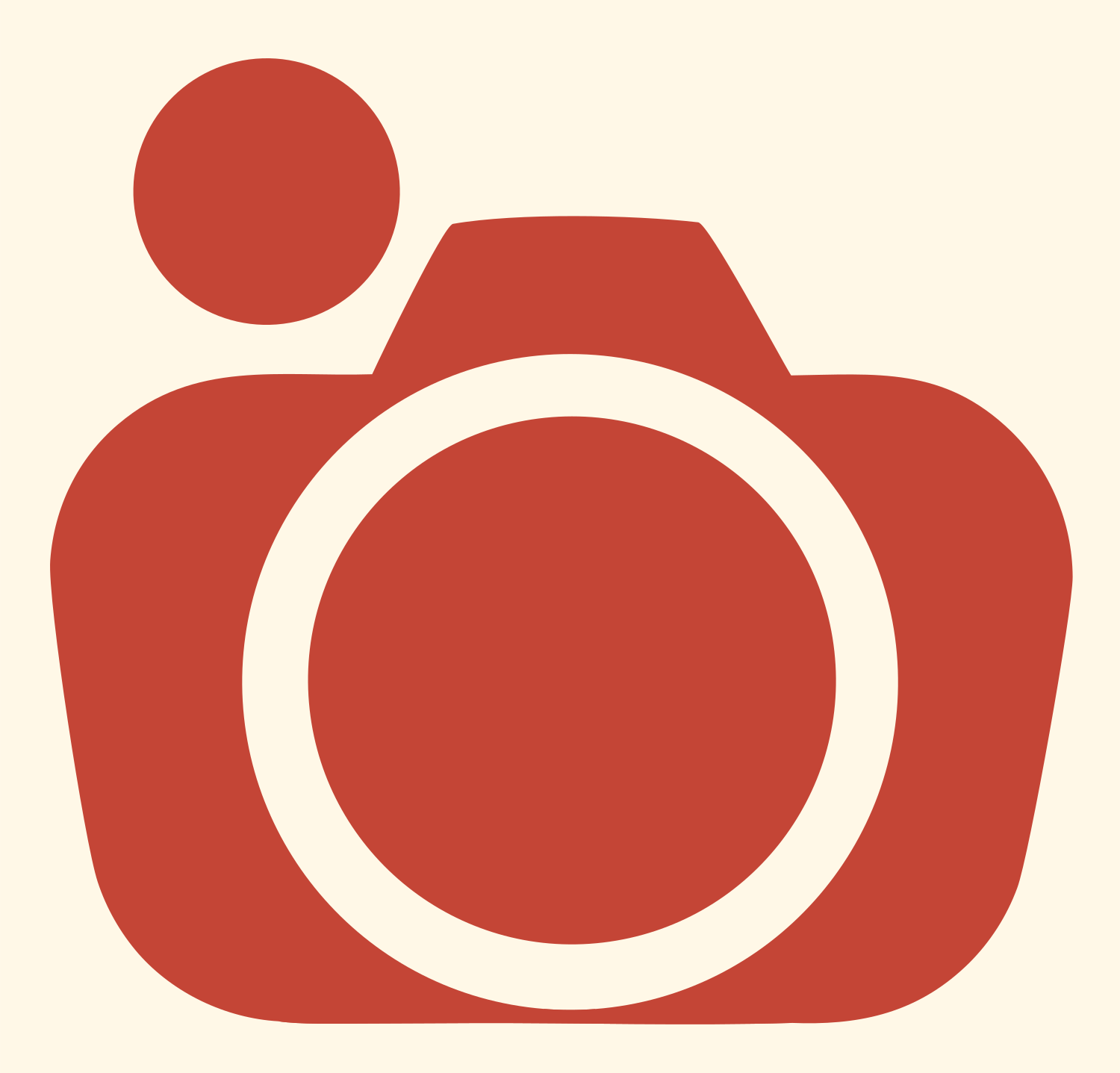 Camera Body Bold Logo #fff8e7/#c44536