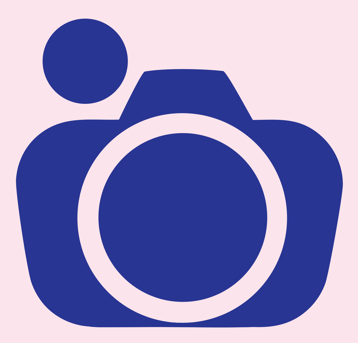 Camera Body Bold Logo #fce4ec/#283593
