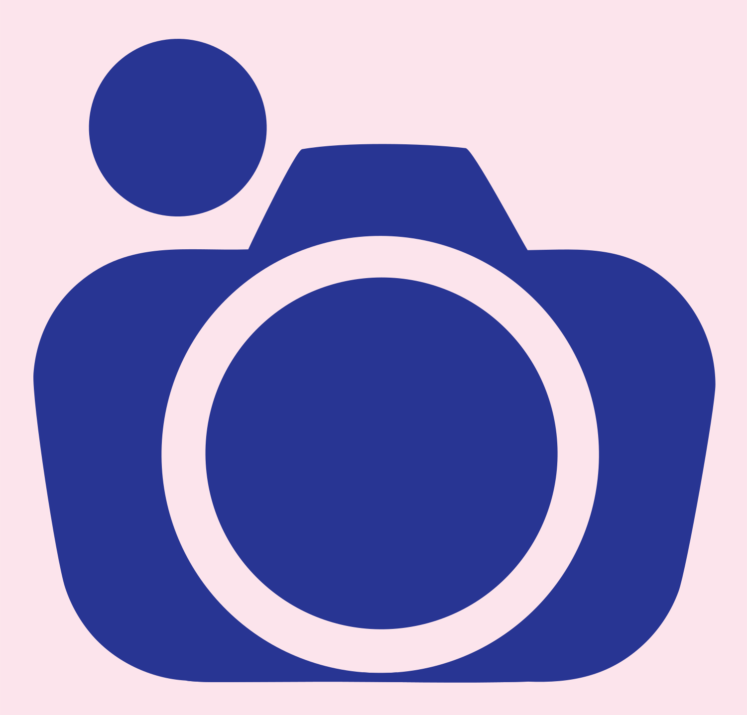 Camera Body Bold Logo #fce4ec/#283593