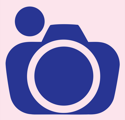 Camera Body Bold Logo #fce4ec/#283593
