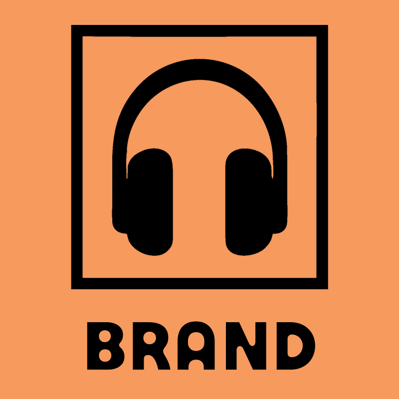 Negative Space Square Headphones Badge preview