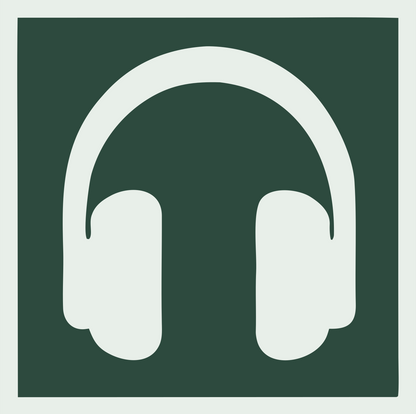 Inverted Square Over-Ear Headphones Mark #e8efe9/#2d4a3e