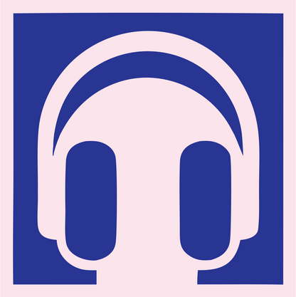 Inverted Square Headphones Mark #fce4ec/#283593