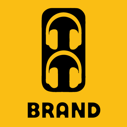 Negative Space Dual Headphones Rounded Badge preview