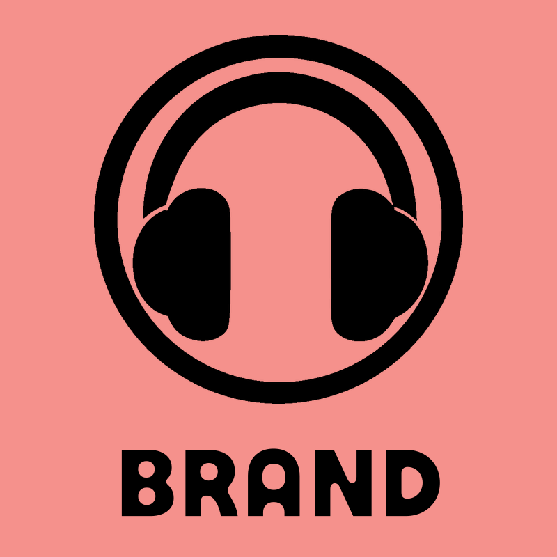 Bold Negative Space Ringed Headphones Mark preview