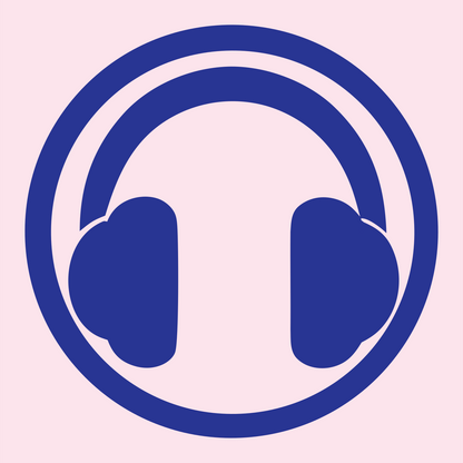 Headphones Ring Logo #fce4ec/#283593