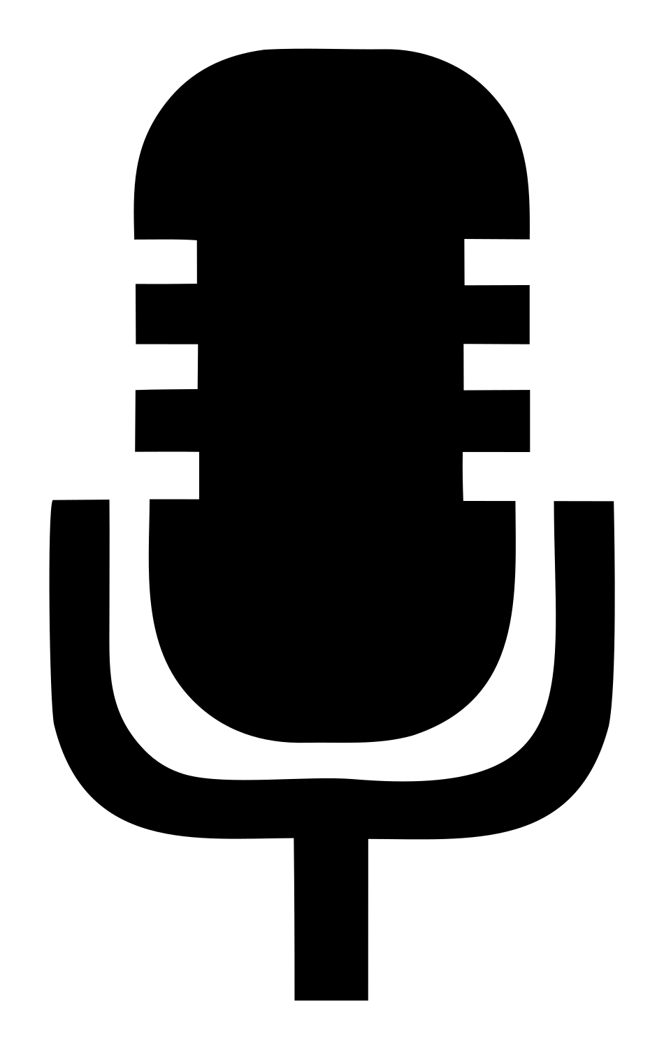 Bold Broadcast Microphone Mark #ffffff/#000000