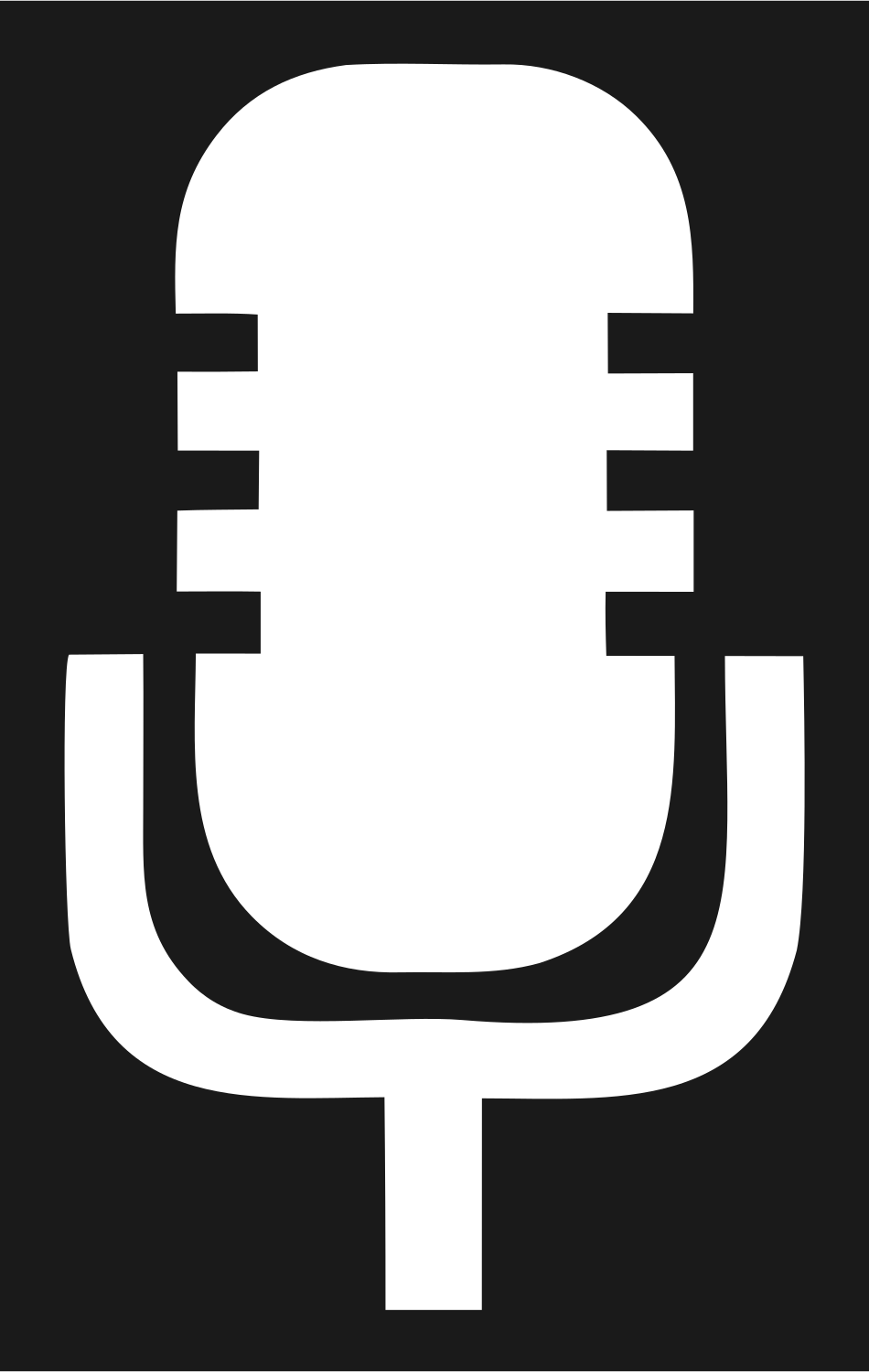 Bold Broadcast Microphone Mark #1a1a1a/#ffffff