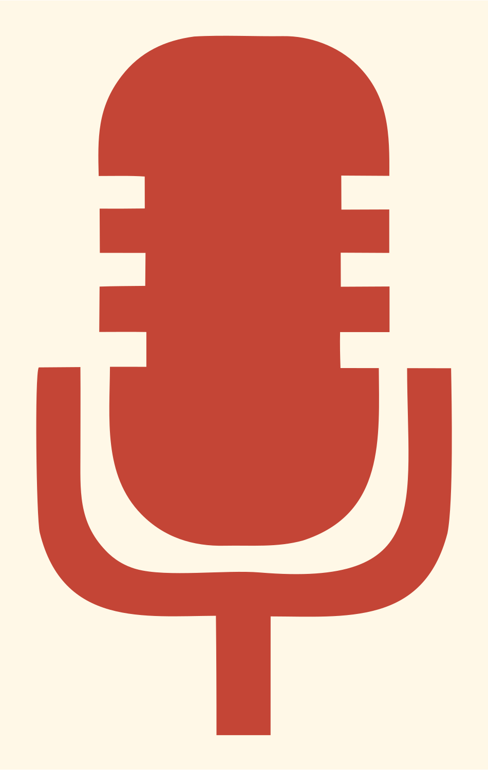 Bold Broadcast Microphone Mark #fff8e7/#c44536