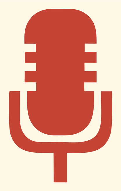 Bold Broadcast Microphone Mark #fff8e7/#c44536