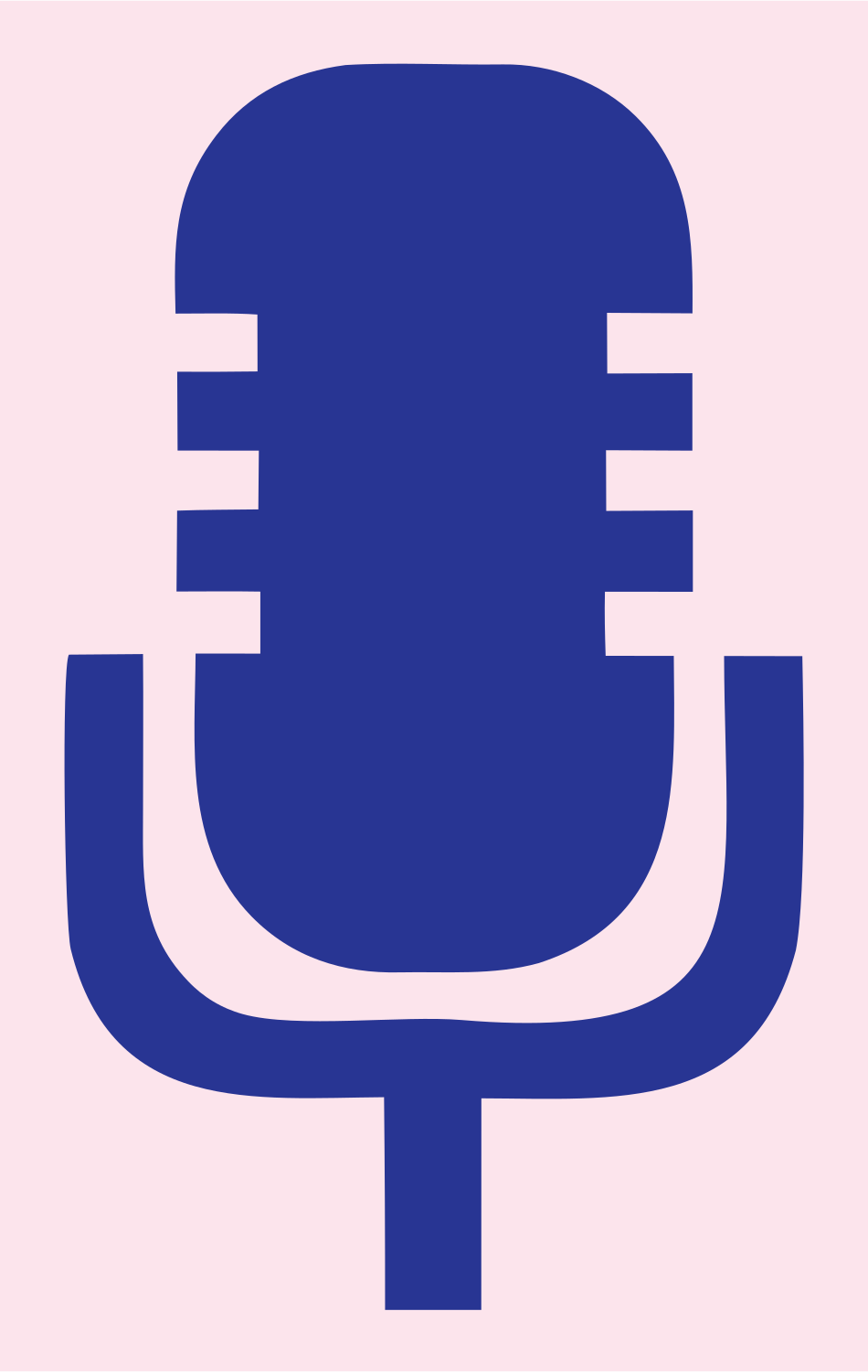 Bold Broadcast Microphone Mark #fce4ec/#283593