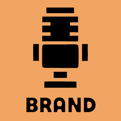 Brutalist Block Radio Microphone Badge preview