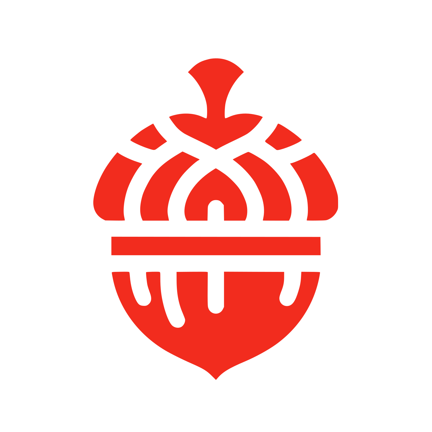 Abstract Acorn Logo #F22C1E